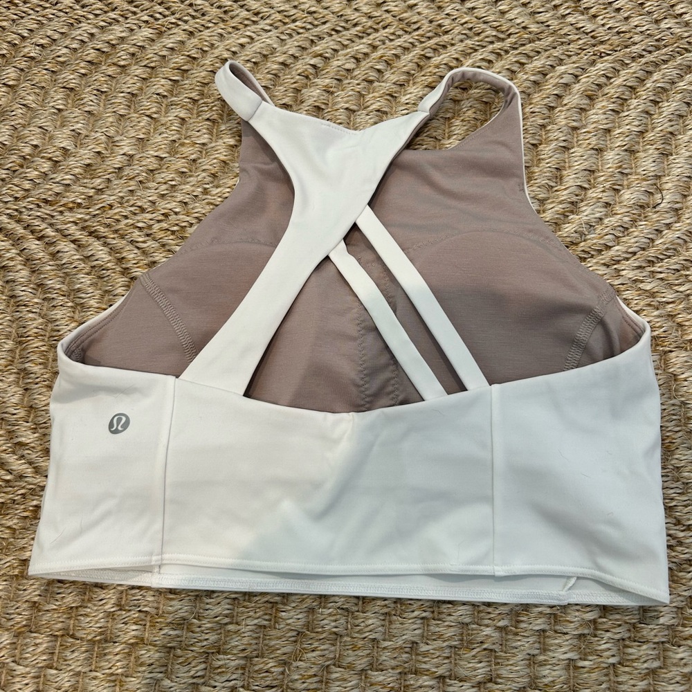 lululemon athletica White High Neck Sports Bra